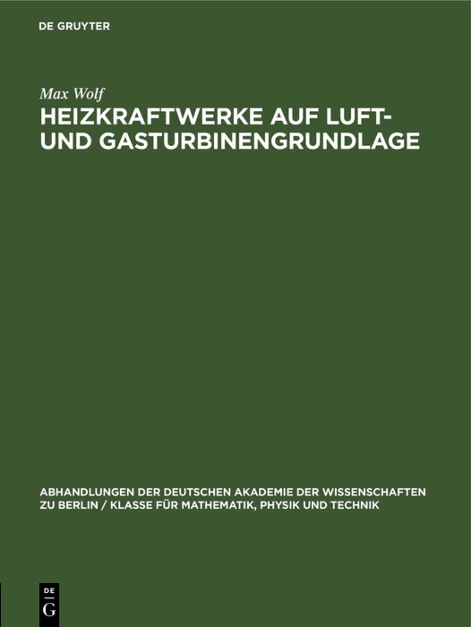 Heizkraftwerke auf Luft- und Gasturbinengrundlage